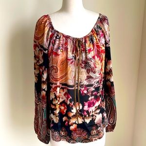 Fifteen-Twenty brand silk, long sleeve top size medium